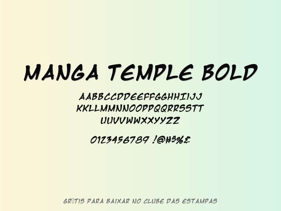 Fonte Manga Temple Bold Grátis Para Baixar