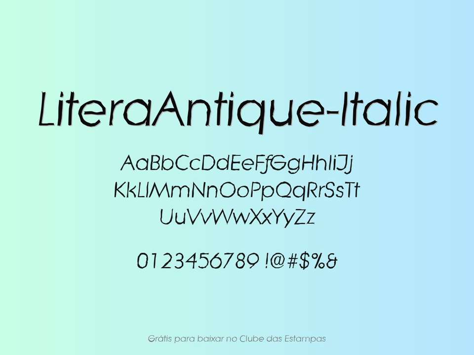 Fonte Literaantique Italic Grátis Para Baixar