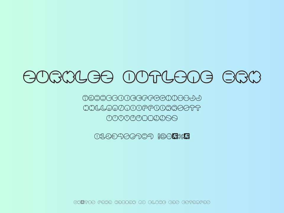 Fonte Zurklez Outline Brk Grátis Para Baixar