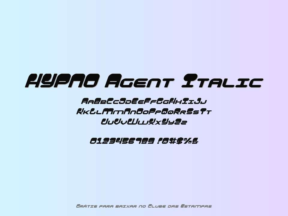 Fonte Hypno Agent Italic Grátis Para Baixar