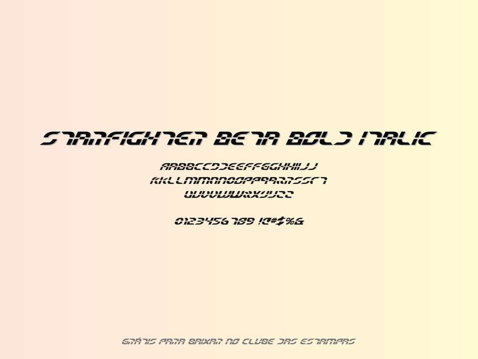 Fonte Starfighter Beta Bold Italic Grátis Para Baixar