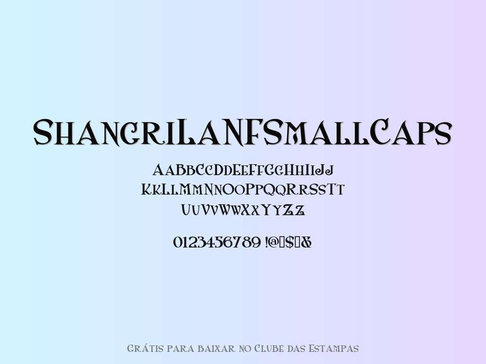 Fonte Shangrilanfsmallcaps Grátis Para Baixar