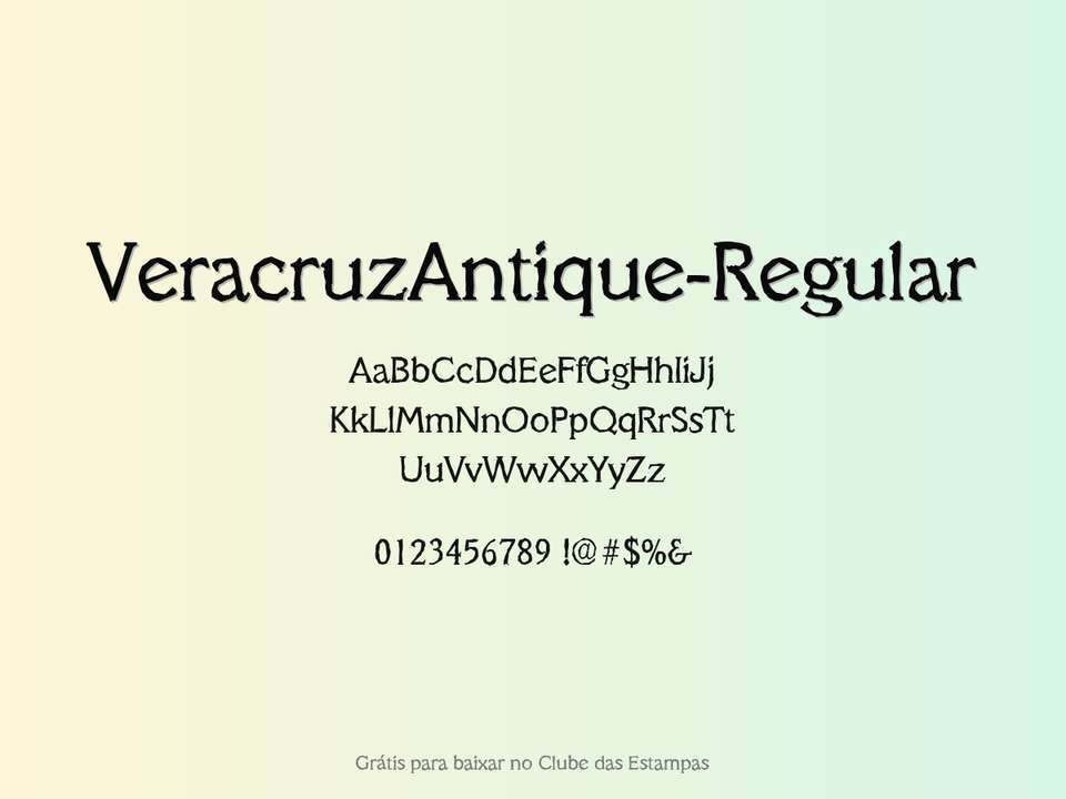 Fonte Veracruzantique Regular Grátis Para Baixar