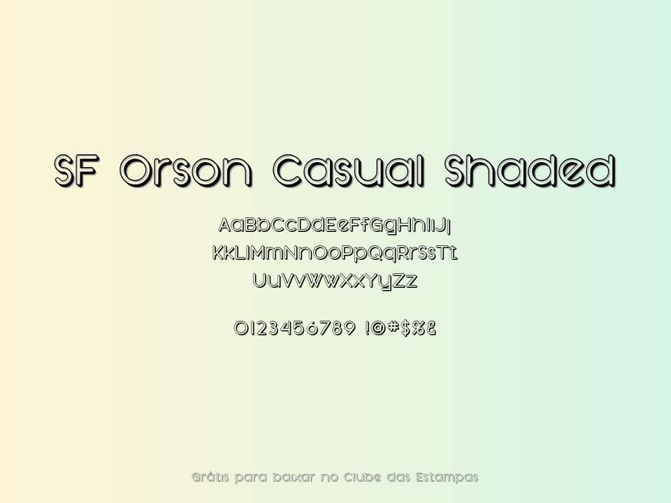 Fonte Sf Orson Casual Shaded Grátis Para Baixar