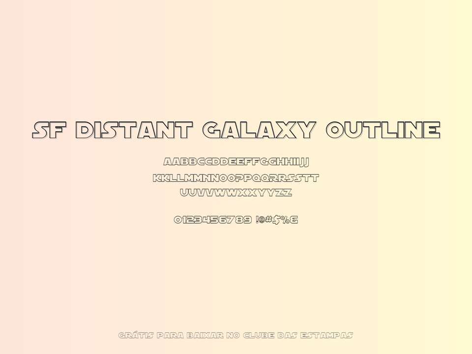Fonte Sf Distant Galaxy Outline Grátis Para Baixar