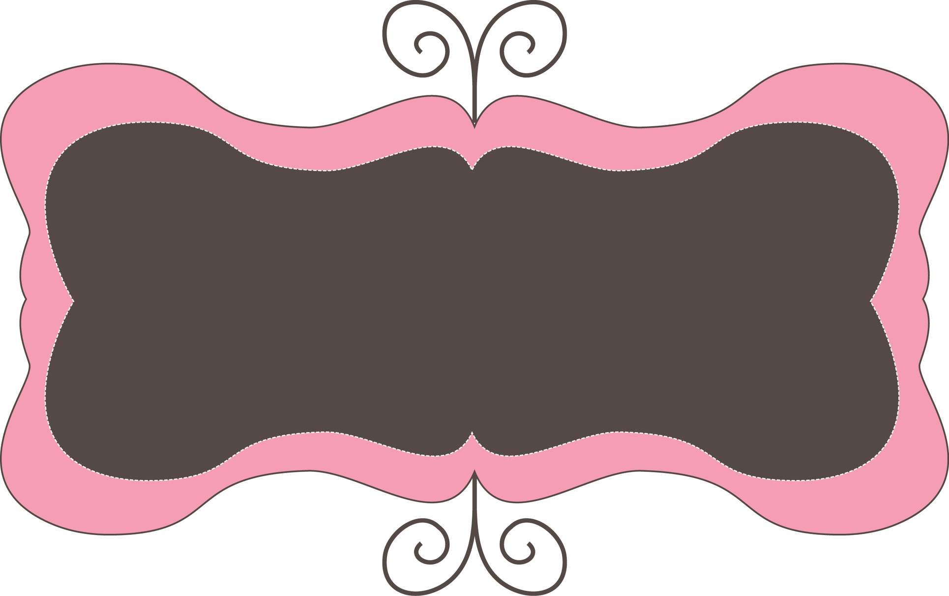 Moldura Banner Ornamental Rosa Decoração Png Grátis Para Baixar