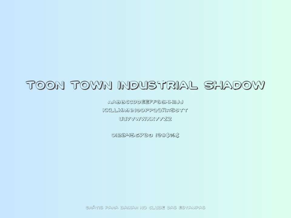 Fonte Toon Town Industrial Shadow Grátis Para Baixar