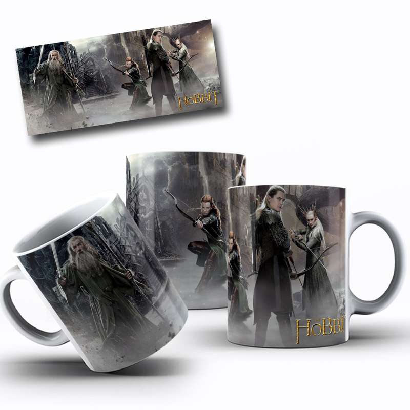 Arte Para Caneca O Hobbit Personagens Série Fantasia 4