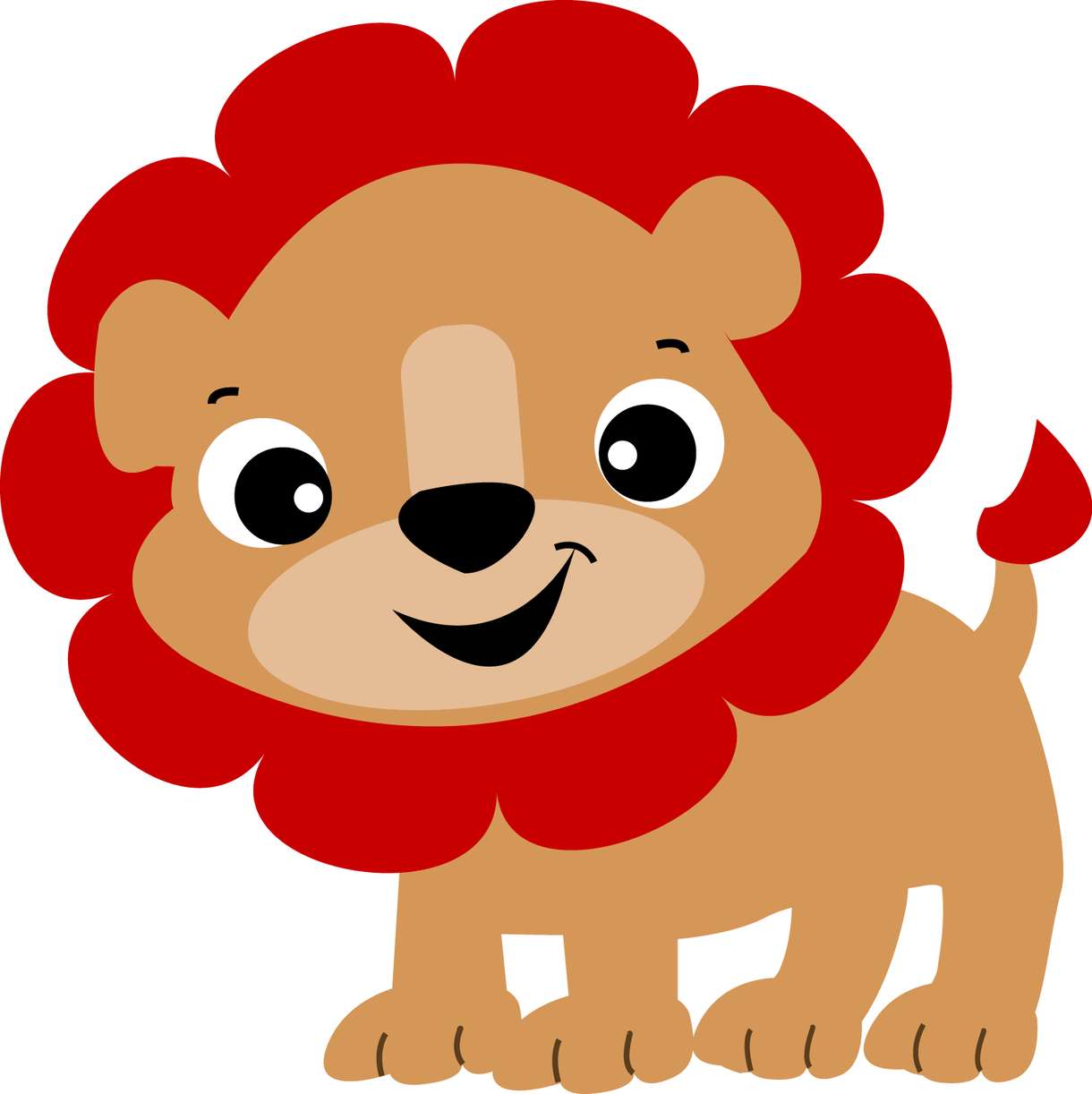 Leão Cartoon Sorridente Animais Png Grátis Para Baixar