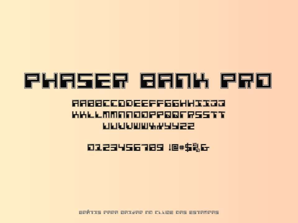 Fonte Phaser Bank Pro Grátis Para Baixar
