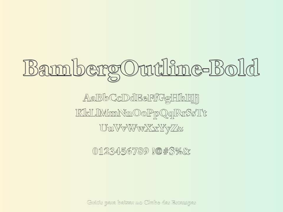 Fonte Bambergoutline Bold Grátis Para Baixar