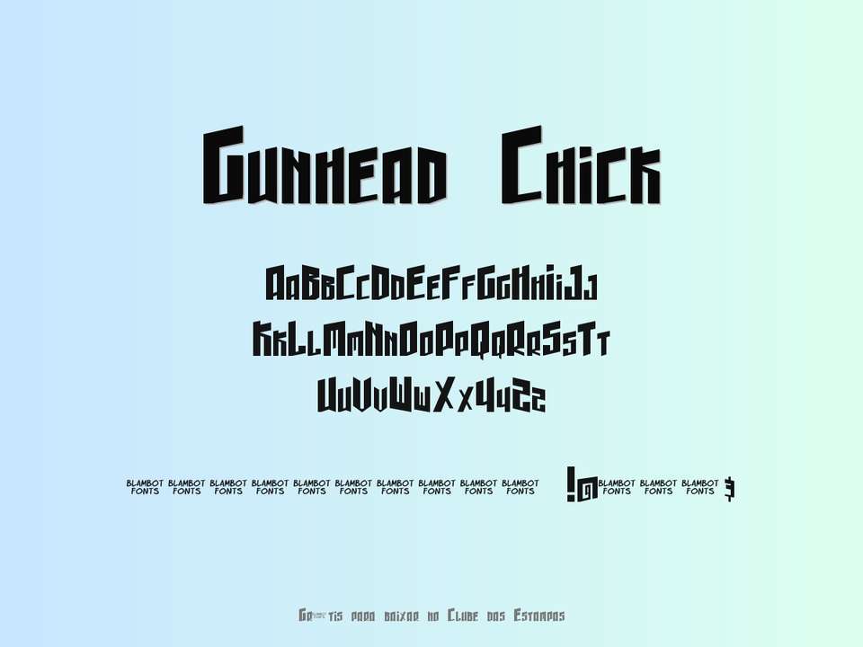 Fonte Gunhead Chick Grátis Para Baixar