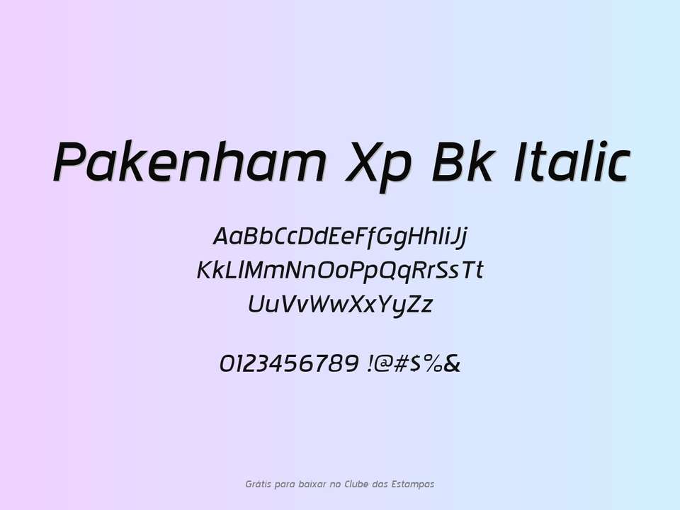 Fonte Pakenham Xp Bk Italic Grátis Para Baixar