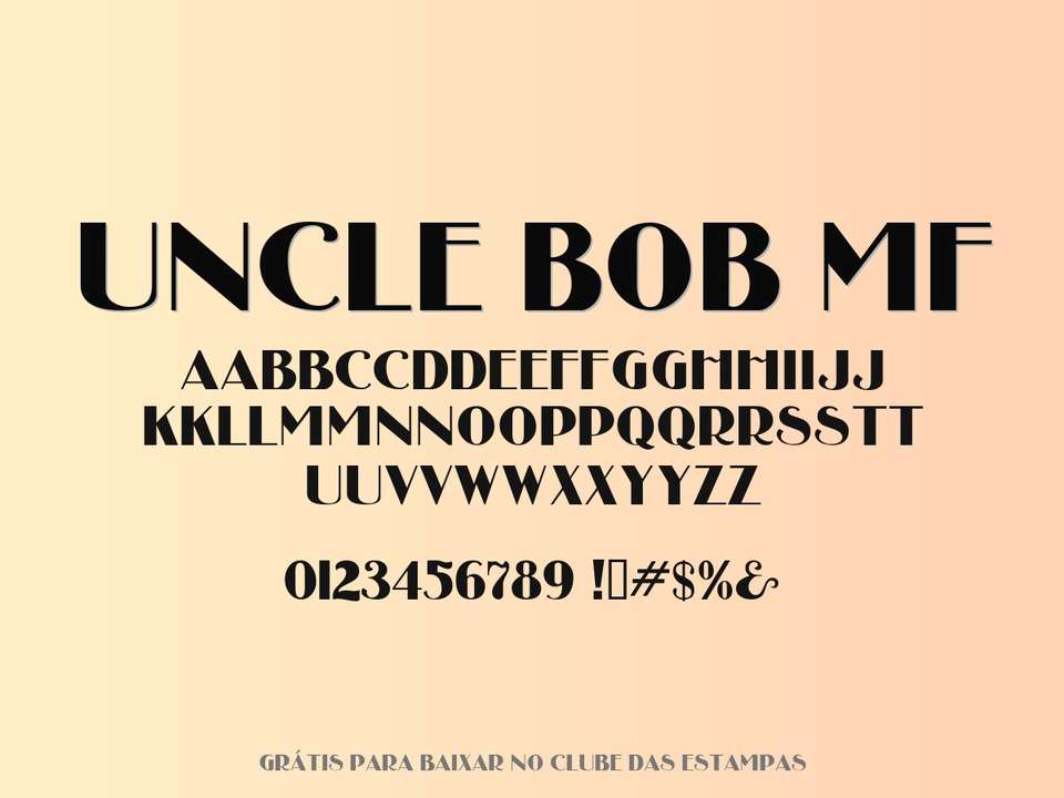 Fonte Uncle Bob Mf Grátis Para Baixar