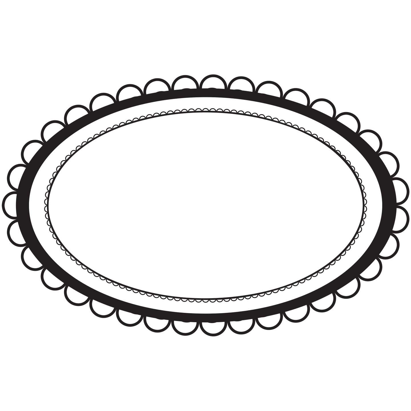 Moldura Oval Decorativa Preta Design Gráfico Png Grátis Para Baixar