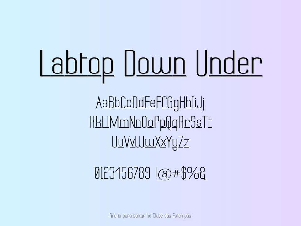 Fonte Labtop Down Under Grátis Para Baixar