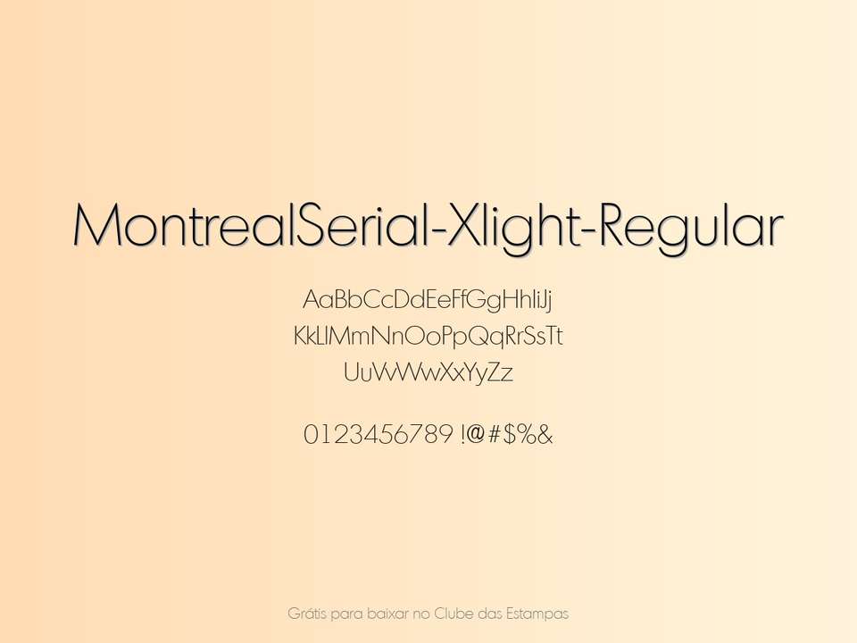 Fonte Montrealserial Xlight Regular Grátis Para Baixar