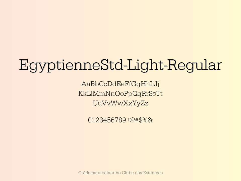 Fonte Egyptiennestd Light Regular Grátis Para Baixar
