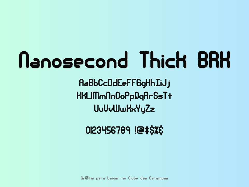 Fonte Nanosecond Thick Brk Grátis Para Baixar