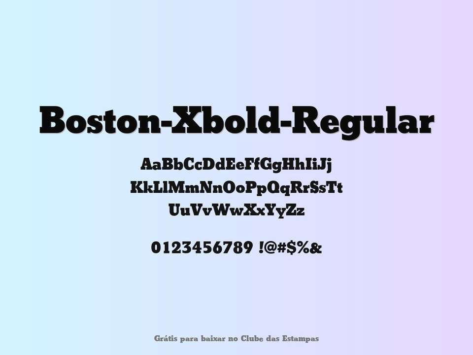 Fonte Boston Xbold Regular Grátis Para Baixar
