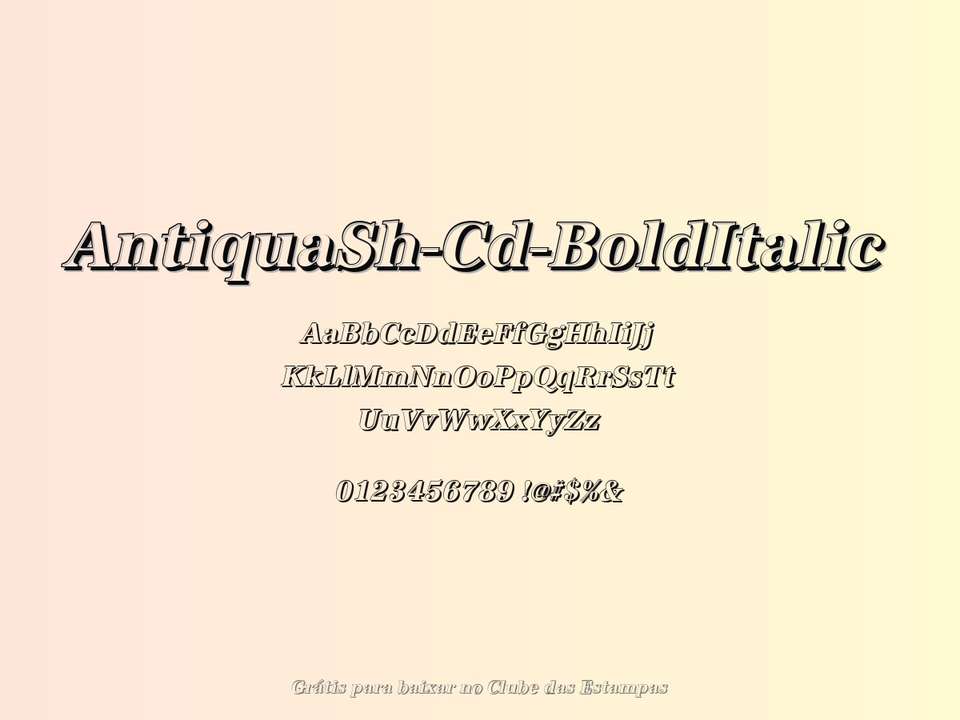 Fonte Antiquash Cd Bolditalic Grátis Para Baixar