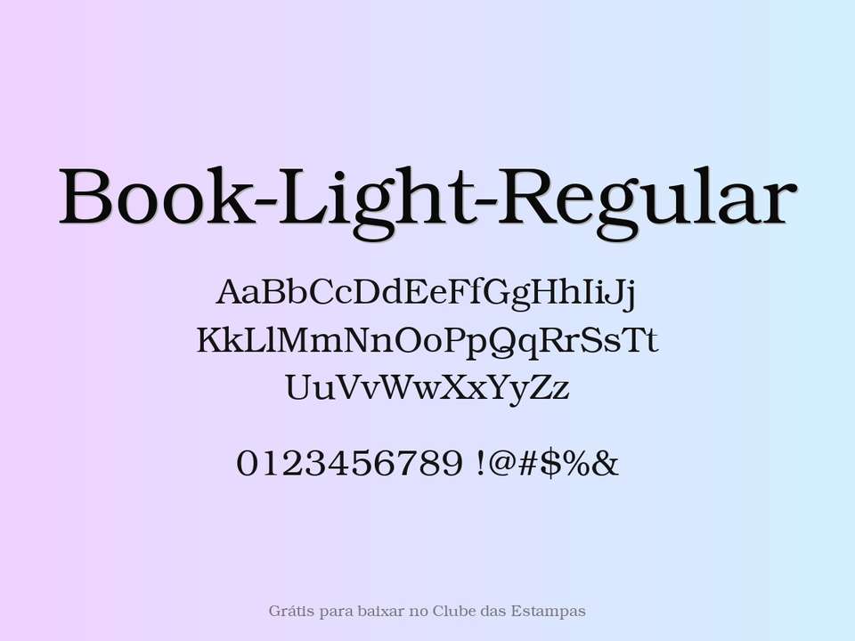 Fonte Book Light Regular Grátis Para Baixar