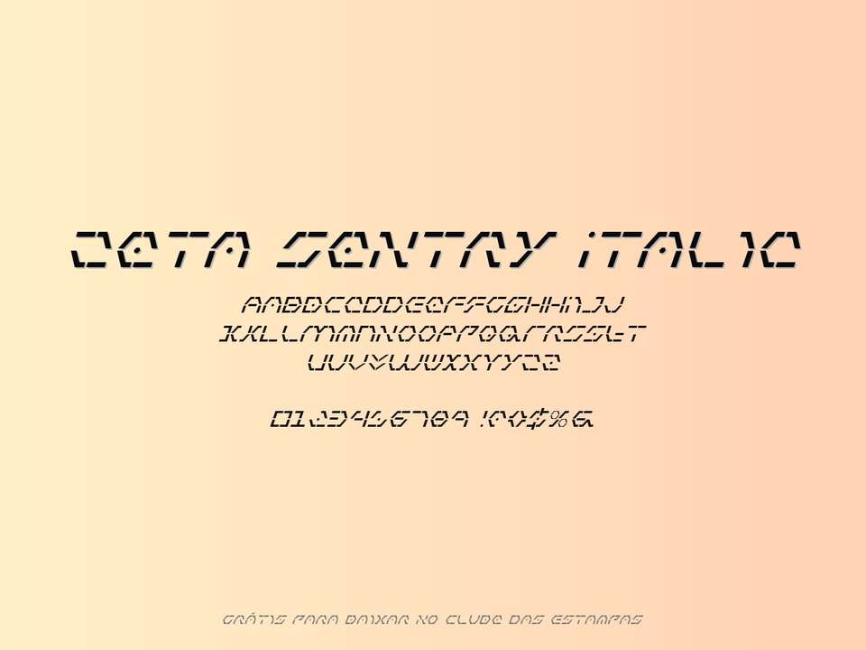 Fonte Zeta Sentry Italic Grátis Para Baixar