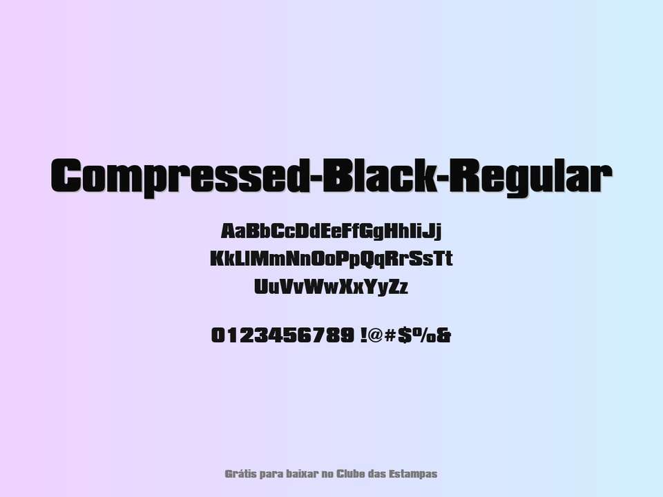 Fonte Compressed Black Regular Grátis Para Baixar