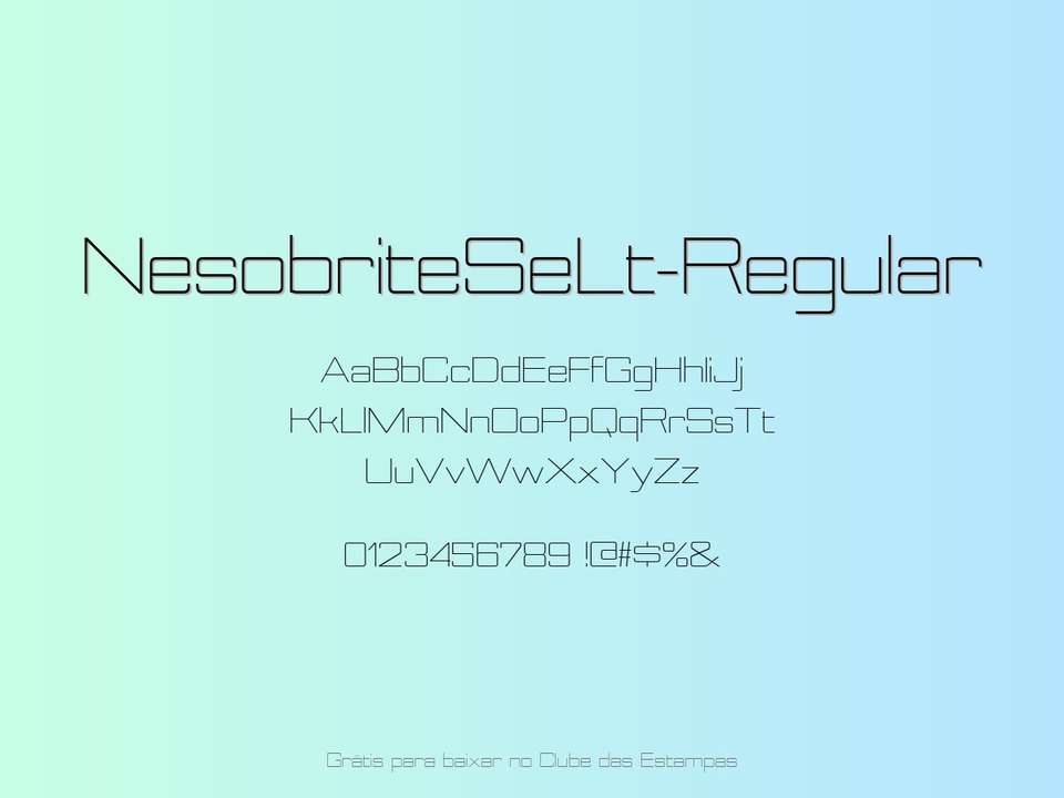 Fonte Nesobriteselt Regular Grátis Para Baixar