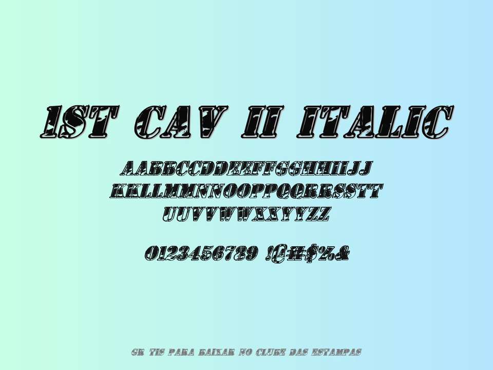 Fonte 1st Cav Ii Italic Grátis Para Baixar