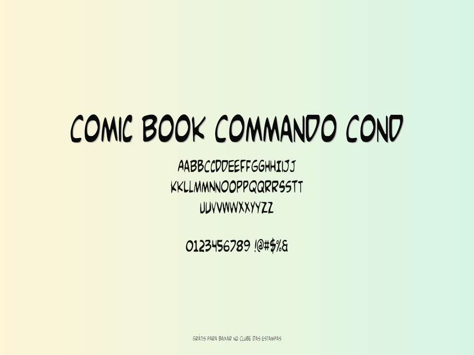 Fonte Comic Book Commando Cond Grátis Para Baixar