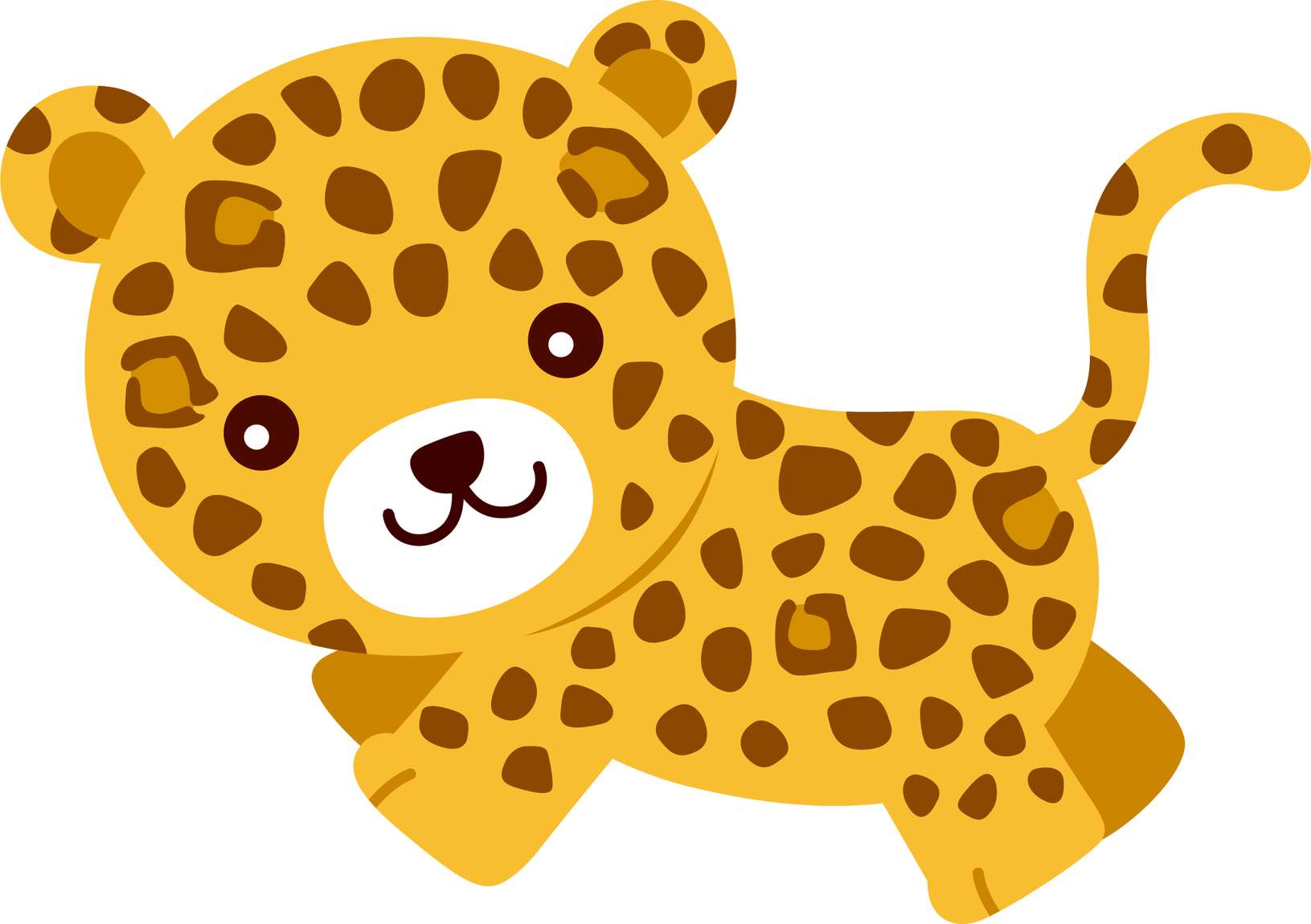 Leopardo Filhote Cartoon Amarelo Animais Png Grátis Para Baixar