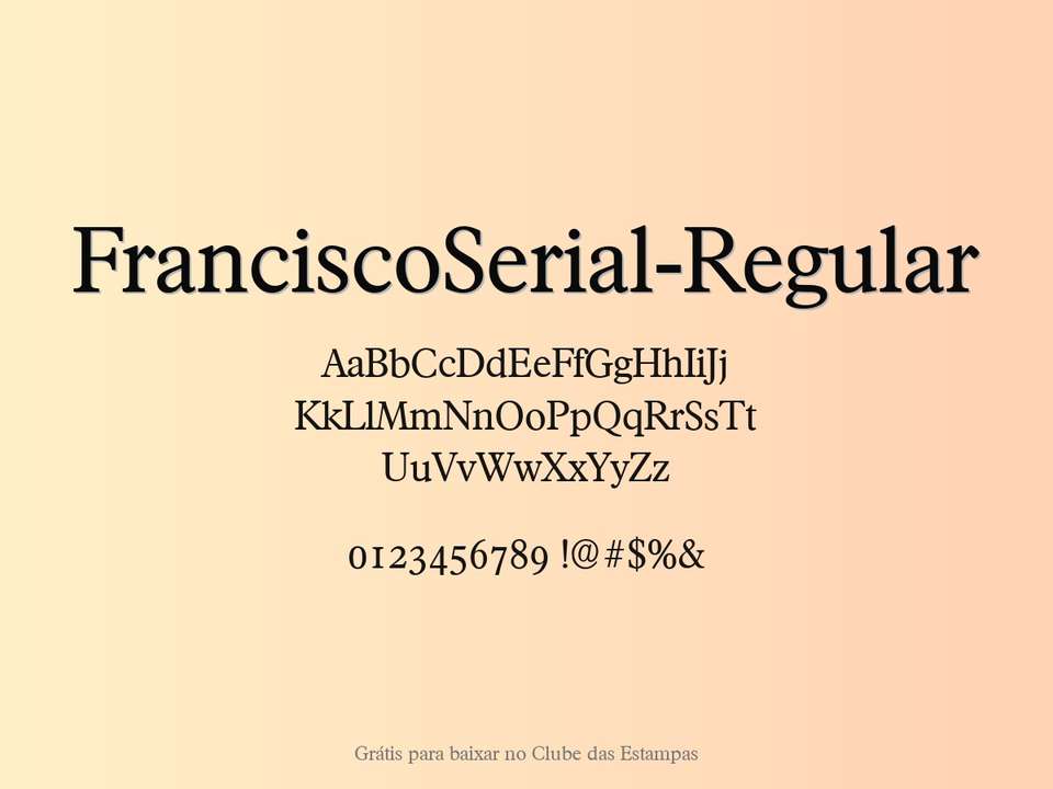 Fonte Franciscoserial Regular Grátis Para Baixar