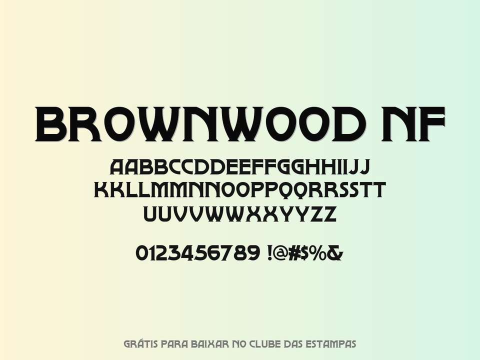 Fonte Brownwood Nf Grátis Para Baixar