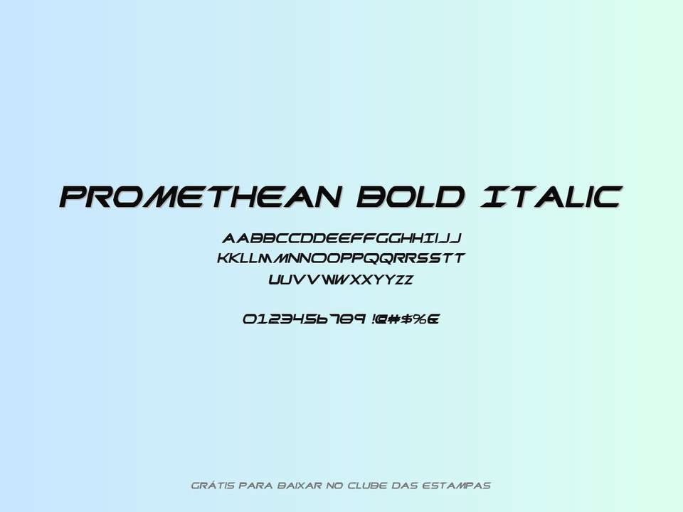Fonte Promethean Bold Italic Grátis Para Baixar