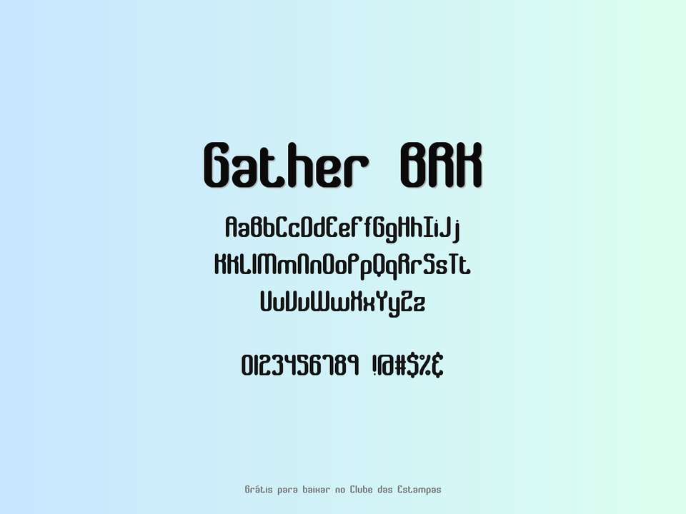 Fonte Gather Brk Grátis Para Baixar