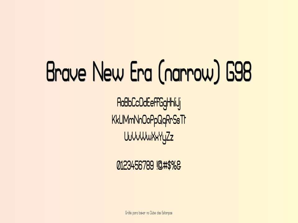 Fonte Brave New Era (narrow) G98 Grátis Para Baixar