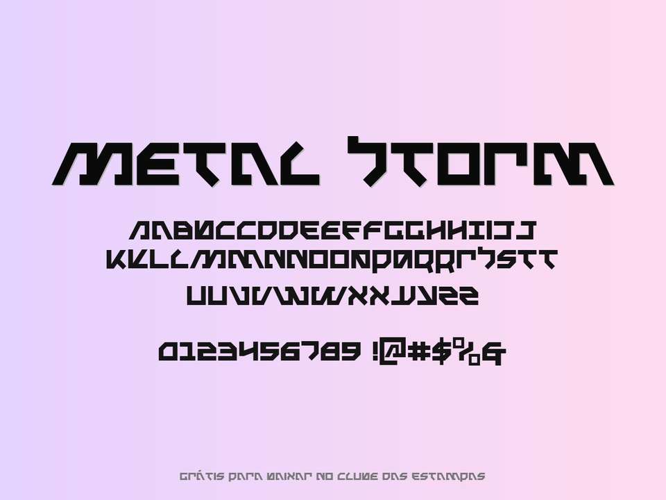 Fonte Metal Storm Grátis Para Baixar