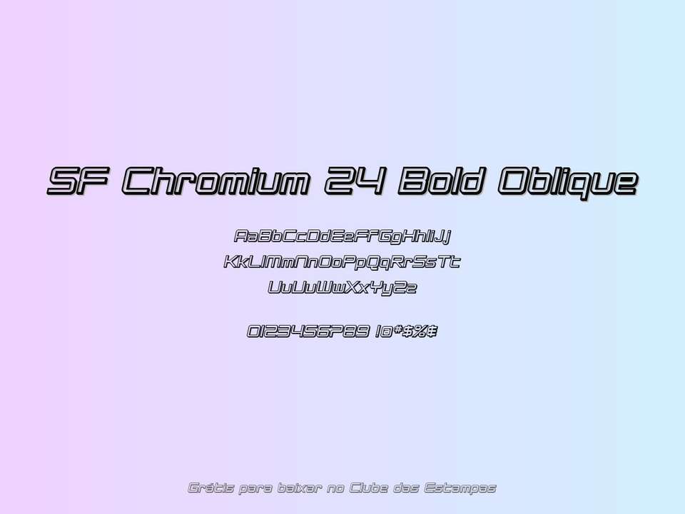 Fonte Sf Chromium 24 Bold Oblique Grátis Para Baixar