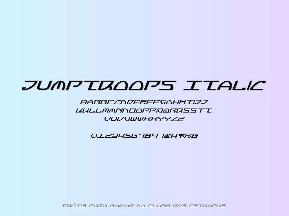 Fonte Jumptroops Italic Grátis Para Baixar