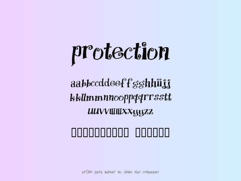 Fonte Protection Grátis Para Baixar