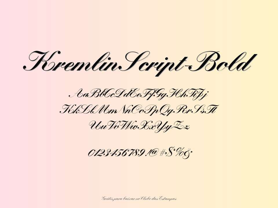 Fonte Kremlinscript Bold Grátis Para Baixar