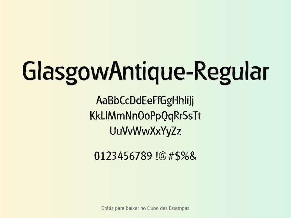 Fonte Glasgowantique Regular Grátis Para Baixar