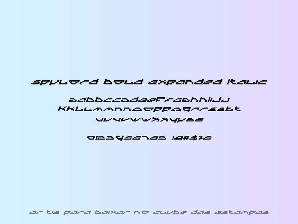 Fonte Spylord Bold Expanded Italic Grátis Para Baixar
