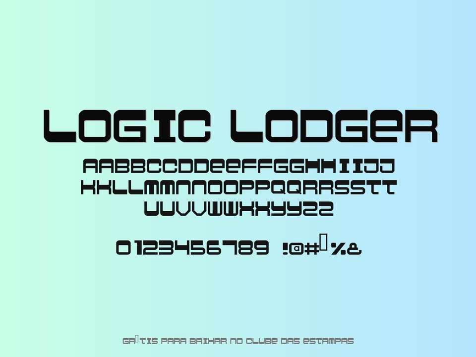 Fonte Logic Lodger Grátis Para Baixar