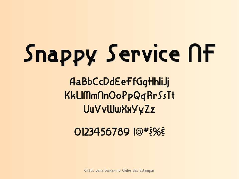 Fonte Snappy Service Nf Grátis Para Baixar