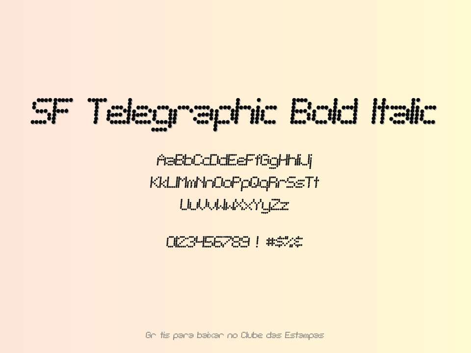 Fonte Sf Telegraphic Bold Italic Grátis Para Baixar