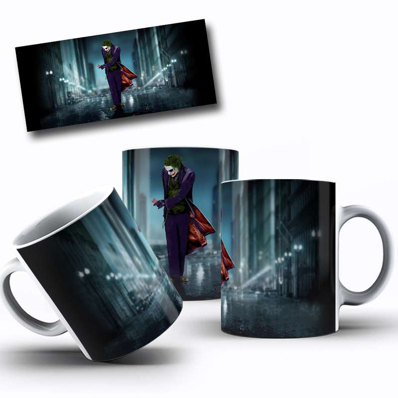 Arte Para Caneca Joker Personagem Batman Serie Realista 26