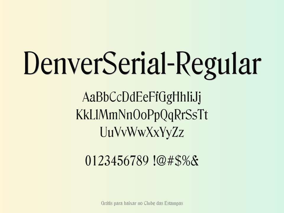 Fonte Denverserial Regular Grátis Para Baixar
