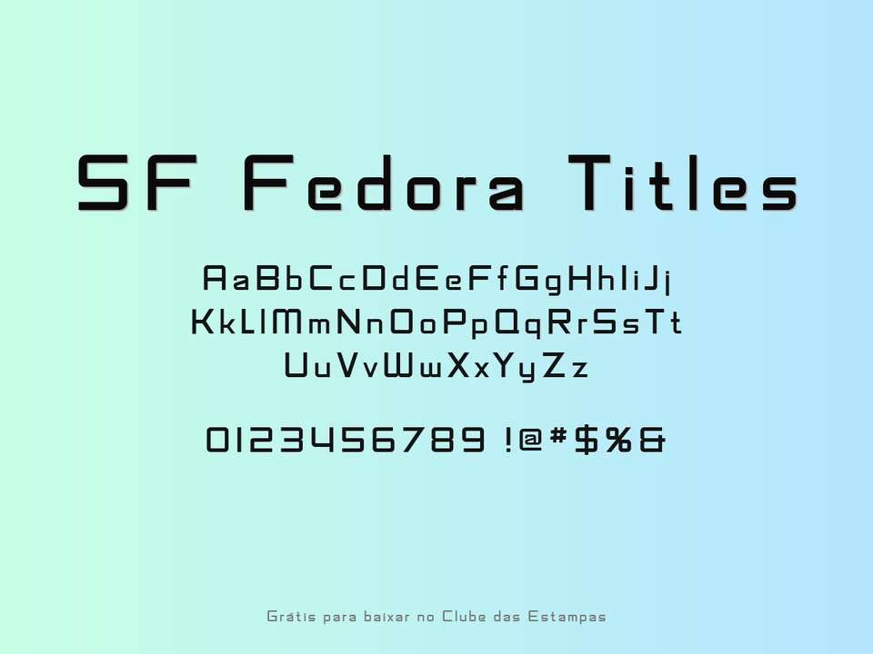 Fonte Sf Fedora Titles Grátis Para Baixar